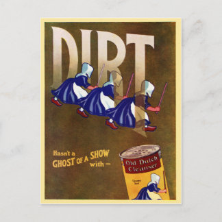 "GET THE DIRT" VINTAGE DUTCH CLEANSER ADV POSTCARD