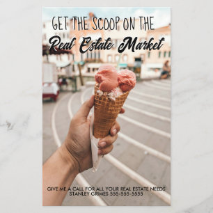 Get the Scoop on the Real Estate Market Ice Cream Flyer