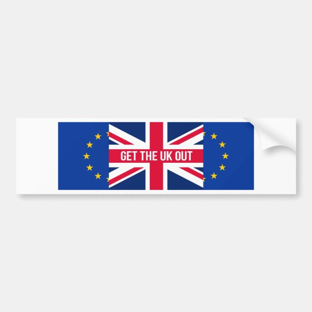 Get The UK Out of the EU Bumper Sticker (Front)