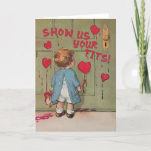GET THEM OUT - naughty retro Valentines card