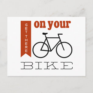 Get there on your bike postcard