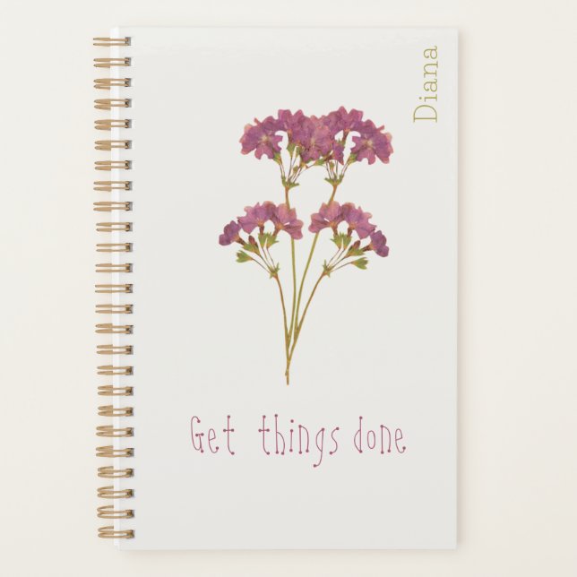 Get things done Minimal Personalised  Planner (Front)