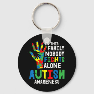 Get this cool no fights alone T-Shirt design as a Key Ring