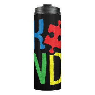 Get this kind T-Shirt as a birthday, or autism awa Thermal Tumbler