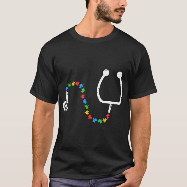 Get this stethoscope T-Shirt design as a birthday, (Front)
