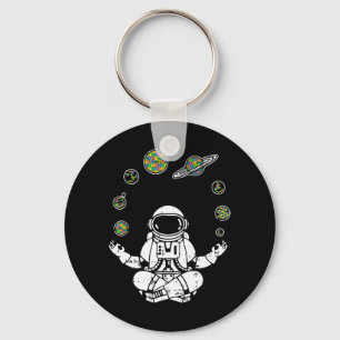 Get this yoga astronaut T-Shirt as a birthday, chr Key Ring