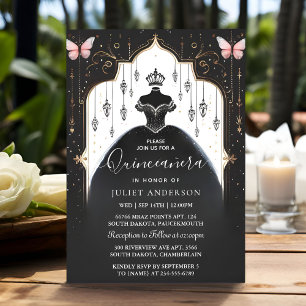 Get Tiara Family Latina Girly Spanish Quinceanera Invitation