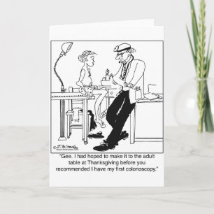 Get To the Adult Table Before Your 1st Colonoscopy Holiday Card