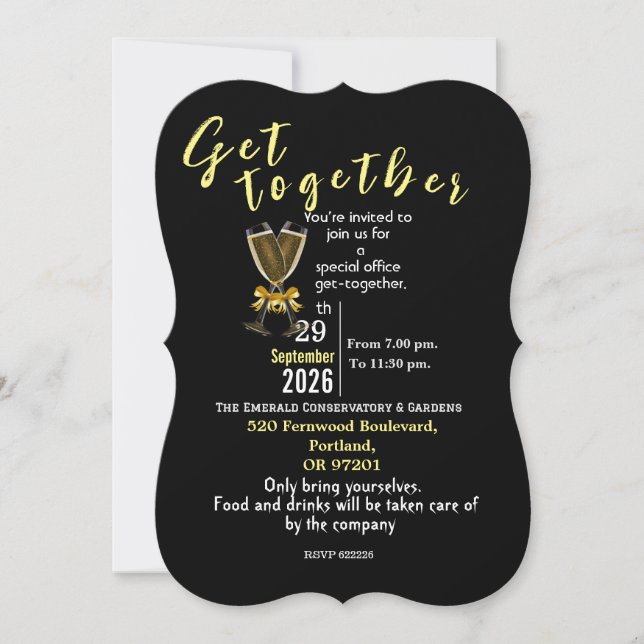 Get together  invitation (Front)