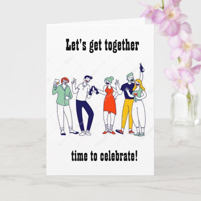 GET TOGETHER TO CELEBRATE YOUR *21st BIRTHDAY*  Card (Orchid)