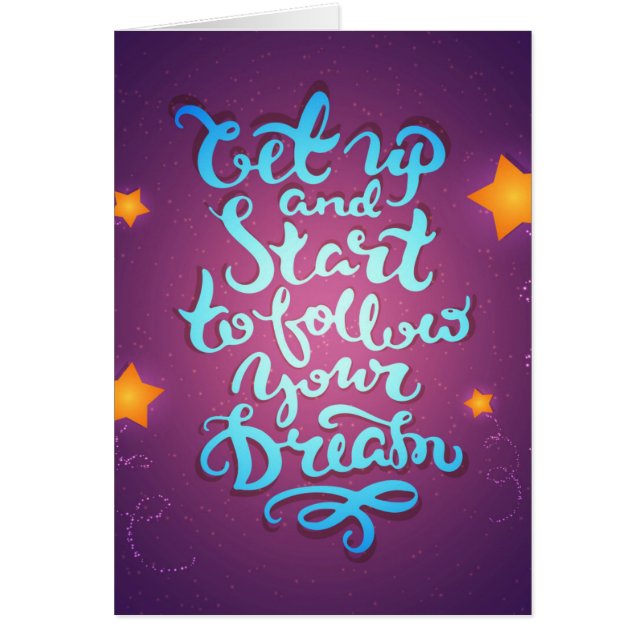 Get Up And Start To Follow Your Dreams (Front)