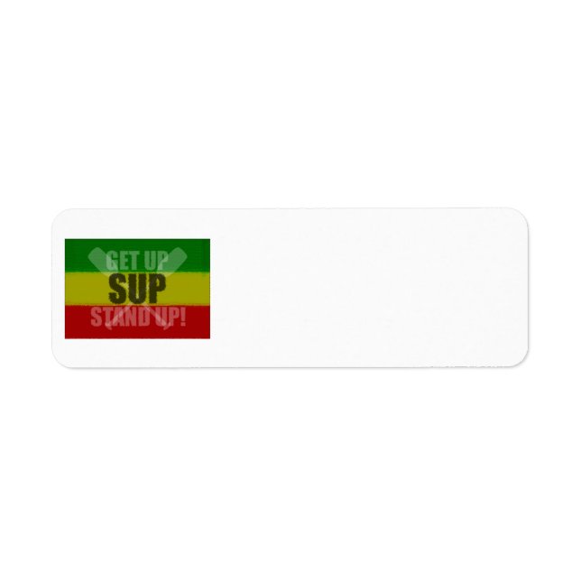Get Up Stand Up SUP Return Address Label (Front)