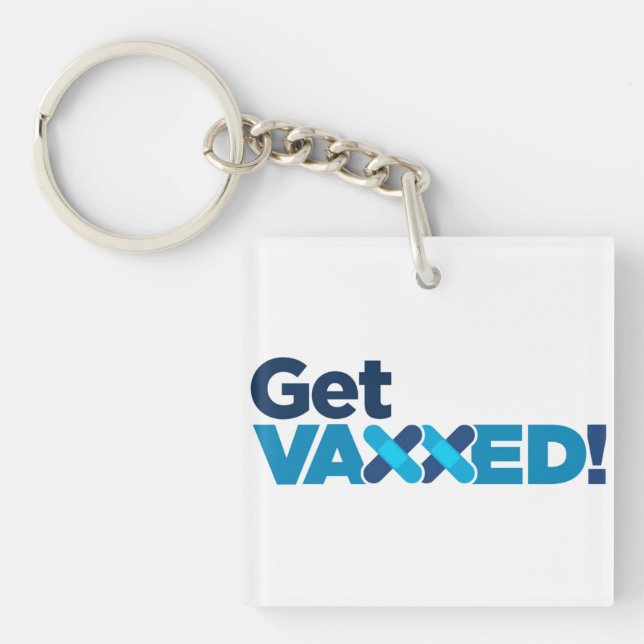 get vaccinated magnet key ring (Front)