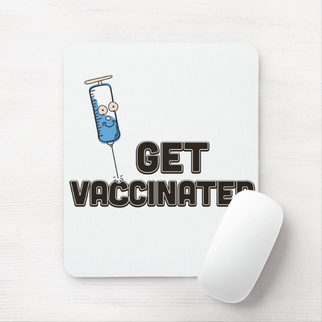 Get Vaccinated Mouse Pad (With Mouse)