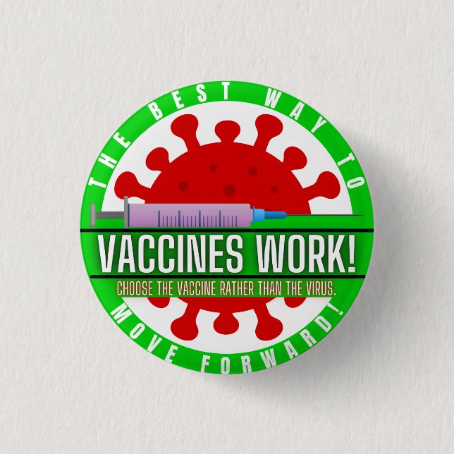 GET VACCINATED PERSONAL CAMPAIGN BUTTON (Front)