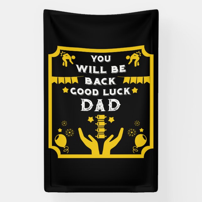 Get Well After Back Surgery Banner (Vertical)