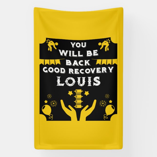 Get Well After Back Surgery Banner (Vertical)