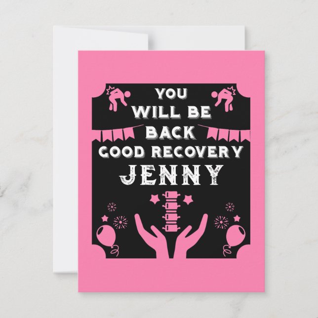 Get Well After Back Surgery Card (Front)