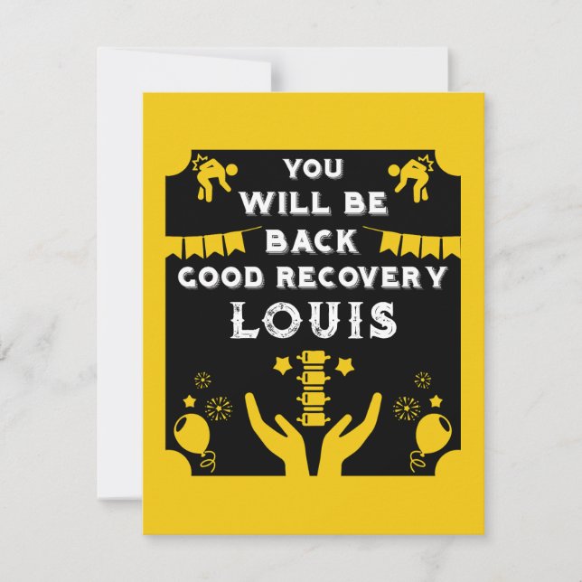 Get Well After Back Surgery Card (Front)