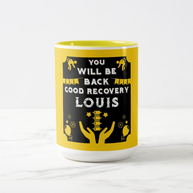 Get Well After Back Surgery Two-Tone Coffee Mug (Center)