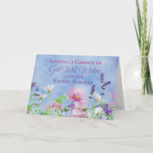Get Well After Kidney Surgery, Garden Flowers Card