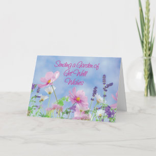 Get Well After Stroke, Garden Flowers Card
