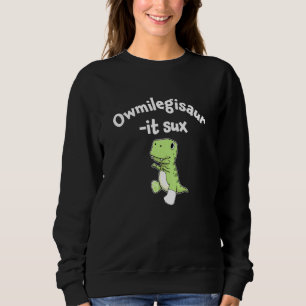 Get Well Broken Leg Dinosaur Design For Kids Sweatshirt