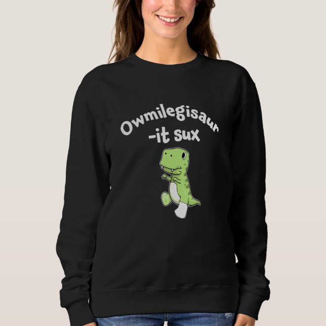 Get Well Broken Leg Dinosaur Design For Kids Sweatshirt (Front)
