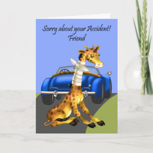 Get Well, Car Accident For Friend Card