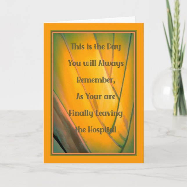 Get Well Card, COVID-19 Day Leaving Hospital Card (Front)