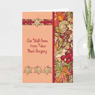 Get Well Card for Back Surgery Fall Design