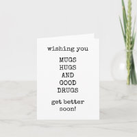 Get Well Card , Funny, Minimalist, Text Only