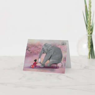 Get Well Card - Gift Giving First Aid To Elephant