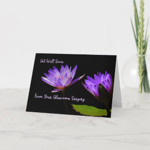 Get Well Card Glaucoma Surgery with Water Lilies