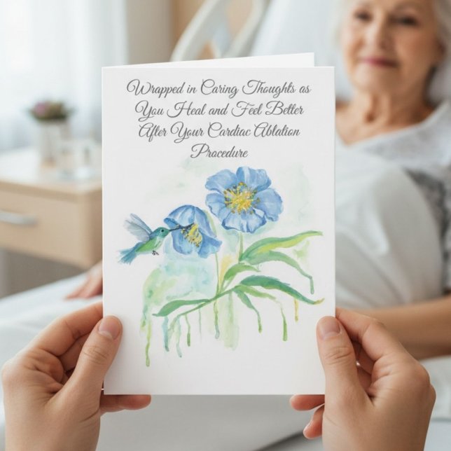 Get Well Cardiac Ablation Procedure Poppy Card (Creator Uploaded)
