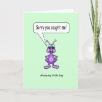 Get Well Cartoon Caricature of Little Bug
