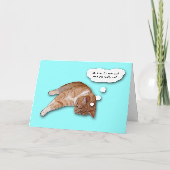 Get Well Cat Card (Front)