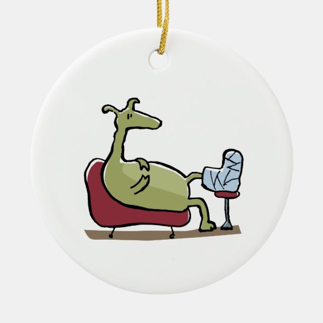 get well ceramic ornament (Front)