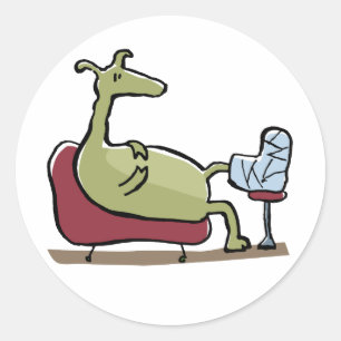 get well classic round sticker