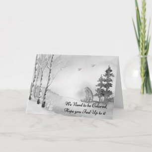 Get Well Colouring Card for Child.