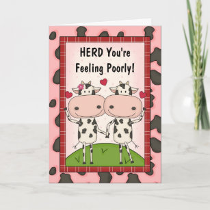 Get Well - Cows Card