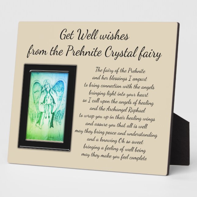 Get Well Crystal Fairy Plaque (Side)