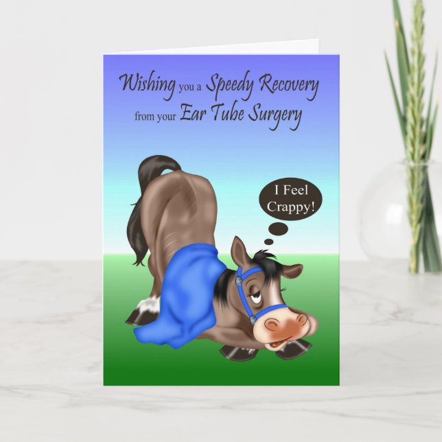 Get Well, Ear Tube Surgery greeting card (Front)