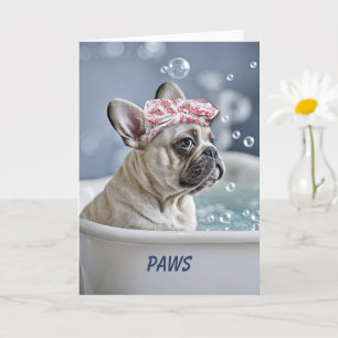 Get Well Feel Better Cute Frenchie French Bull Dog Card