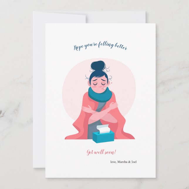 Get Well Female Greeting Card (Front)