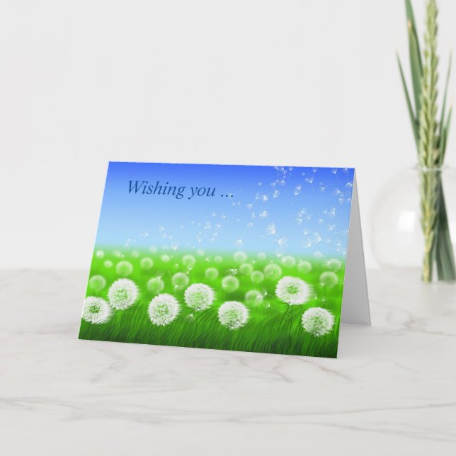 Get Well Field of Wishes Card (Front)