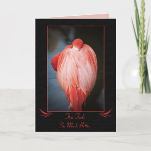 Get Well Flamingo Card