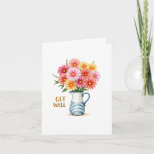 Get Well Flowers Greeting Card