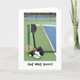 Get well for tennis player card