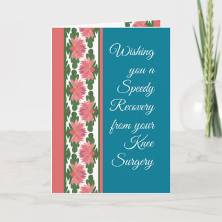 Get Well from Knee Surgery Card, Water Lilies Card